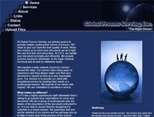 Tablet Screenshot of globalprocessserve.com